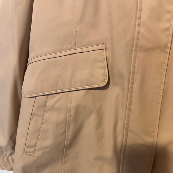 2 in 1 Lands' End Women's Camel Hooded Trench Coat and Vest - Picture 4 of 8